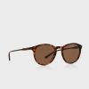 Gafas de sol redondas Ralph Lauren 0Ph4110 para hombre, color marrón