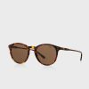 Gafas de sol redondas Ralph Lauren 0Ph4110 para hombre, color marrón