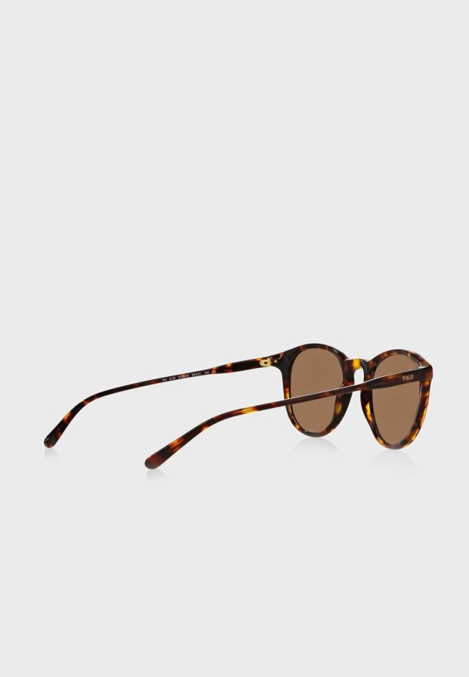 Gafas de sol redondas Ralph Lauren 0Ph4110 para hombre, color marrón