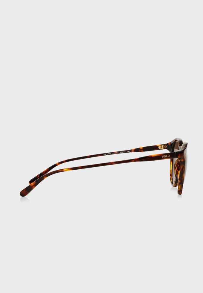 Gafas de sol redondas Ralph Lauren 0Ph4110 para hombre, color marrón