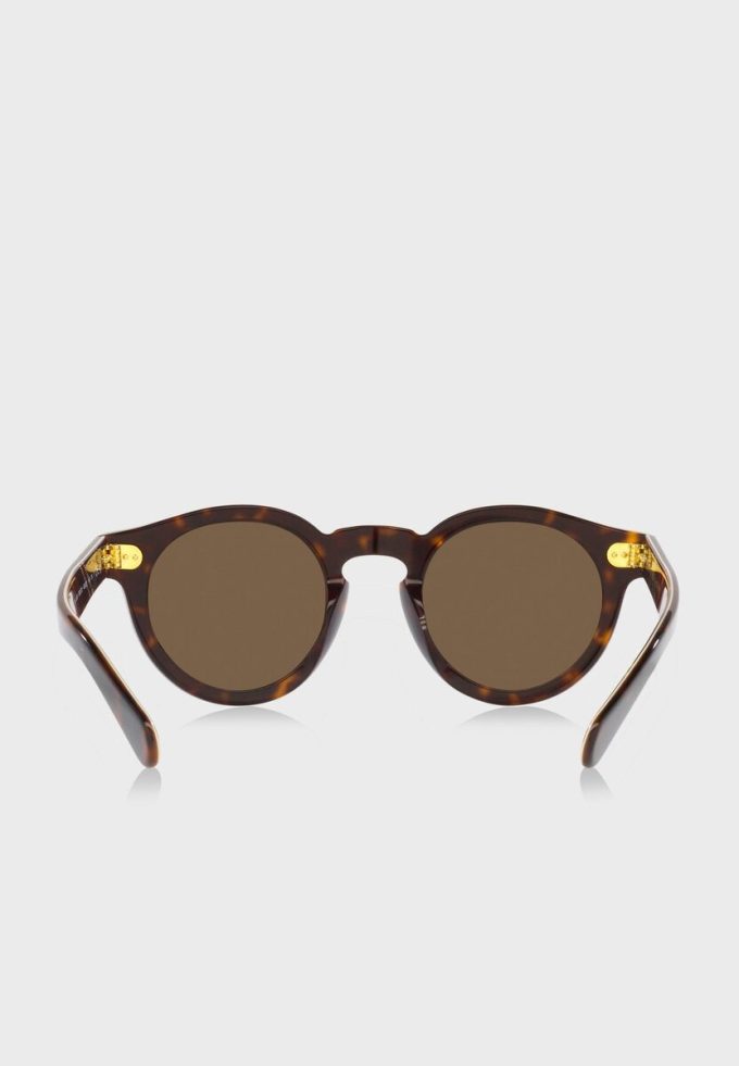 Gafas de sol redondas Ralph Lauren 0Ph4165 para hombre, color marrón