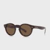 Gafas de sol redondas Ralph Lauren 0Ph4165 para hombre, color marrón