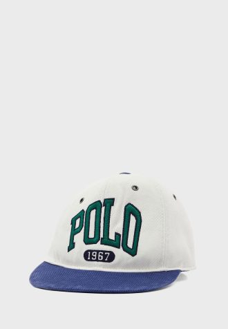Gorras planas con el logotipo de Ralph Lauren para hombre en color blanco