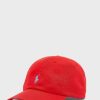 Gorras Ralph Lauren Essential con visera curva roja para hombre Gorras Ralph Lauren Essential con visera curva roja para hombre