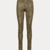 Leggings de jersey elástico con estampado de cebra de Ralph Lauren para mujer en color oliva