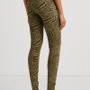 Leggings de jersey elástico con estampado de cebra de Ralph Lauren para mujer en color oliva