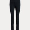Leggings elásticos con estribo de Ralph Lauren para mujer, color negro