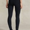 Leggings elásticos con estribo de Ralph Lauren para mujer, color negro
