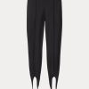 Leggings elásticos de punto con estribos y pinzas de Ralph Lauren para mujer, color negro