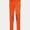 Leggings Jodhpur de ante de cordero elástico Ralph Lauren para mujer en color naranja
