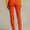 Leggings Jodhpur de ante de cordero elástico Ralph Lauren para mujer en color naranja
