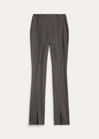 Leggings Ralph Lauren de sarga de mezcla de lana elástica en gris oscuro para mujer