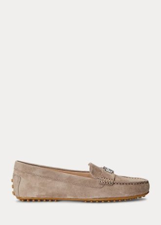 Mocasines de ante Ralph Lauren Barnsbury para mujer en gris