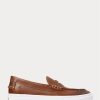 Mocasines de cuero marrón Ralph Lauren Keaton para hombre Mocasines de cuero marrón Ralph Lauren Keaton para hombre