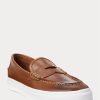 Mocasines de cuero marrón Ralph Lauren Keaton para hombre Mocasines de cuero marrón Ralph Lauren Keaton para hombre