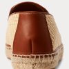 Mocasines de lona bordada Ralph Lauren beige para hombre Mocasines de lona bordada Ralph Lauren beige para hombre