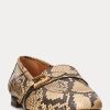 Mocasines de piel de serpiente Ralph Lauren Avah Welington Ayers para mujer