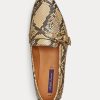 Mocasines de piel de serpiente Ralph Lauren Avah Welington Ayers para mujer