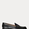 Mocasines negros Ralph Lauren Wynnie de piel bruñida para mujer Mocasines negros Ralph Lauren Wynnie de piel bruñida para mujer