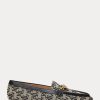 Mocasines Ralph Lauren Averi II con monograma en jacquard para mujer en gris