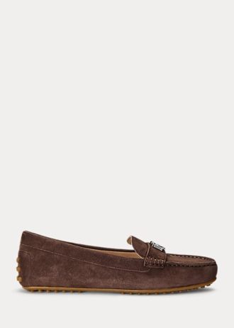 Mocasines Ralph Lauren Barnsbury de ante marrón para mujer