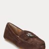 Mocasines Ralph Lauren Barnsbury de ante marrón para mujer