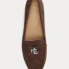 Mocasines Ralph Lauren Barnsbury de ante marrón para mujer