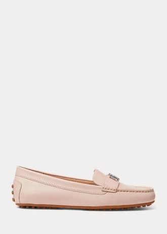 Mocasines Ralph Lauren Barnsbury de piel napa en color rosa claro para mujer