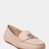 Mocasines Ralph Lauren Barnsbury de piel napa en color rosa claro para mujer Mocasines Ralph Lauren Barnsbury de piel napa en color rosa claro para mujer