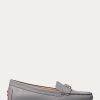 Mocasines Ralph Lauren Barnsbury de piel napa gris oscuro para mujer