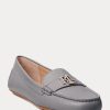Mocasines Ralph Lauren Barnsbury de piel napa gris oscuro para mujer