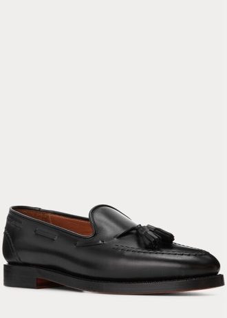 Mocasines Ralph Lauren Booth de piel de becerro negros para hombre