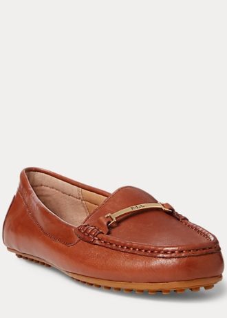 Mocasines Ralph Lauren Briony de piel color marrón para mujer