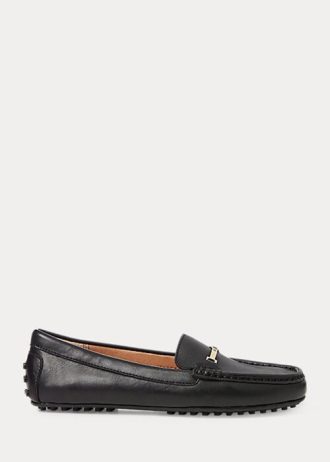 Mocasines Ralph Lauren Briony de piel negra para mujer
