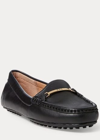 Mocasines Ralph Lauren Briony de piel negra para mujer