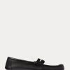 Mocasines Ralph Lauren Chalmers de piel de becerro para mujer en beige y blanco