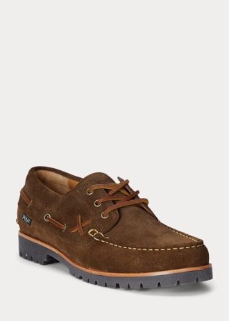 Mocasines Ralph Lauren Ranger de ante color chocolate para hombre