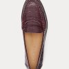 Mocasines Ralph Lauren Wynnie de piel con relieve en color burdeos para mujer Mocasines Ralph Lauren Wynnie de piel con relieve en color burdeos para mujer