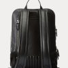 Mochilas de cuero acolchado Ralph Lauren negras para hombre Mochilas de cuero acolchado Ralph Lauren negras para hombre