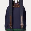 Mochilas de lona con el logotipo de Ralph Lauren bordado para hombre en azul marino Mochilas de lona con el logotipo de Ralph Lauren bordado para hombre en azul marino