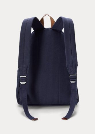 Mochilas de lona Ralph Lauren Polo Bear para hombre en color azul marino