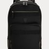 Mochilas de viaje negras con ribete de cuero de Ralph Lauren para hombre Mochilas de viaje negras con ribete de cuero de Ralph Lauren para hombre