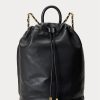 Mochilas medianas Izzie de piel napa Ralph Lauren para mujer, color negro Mochilas medianas Izzie de piel napa Ralph Lauren para mujer, color negro