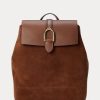 Mochilas Ralph Lauren Welington de ante de becerro para hombre en color chocolate Mochilas Ralph Lauren Welington de ante de becerro para hombre en color chocolate