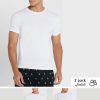 Pack de 2 camisetas básicas de cuello redondo Ralph Lauren blancas para hombre Pack de 2 camisetas básicas de cuello redondo Ralph Lauren blancas para hombre