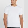 Pack de 2 camisetas básicas de cuello redondo Ralph Lauren blancas para hombre Pack de 2 camisetas básicas de cuello redondo Ralph Lauren blancas para hombre