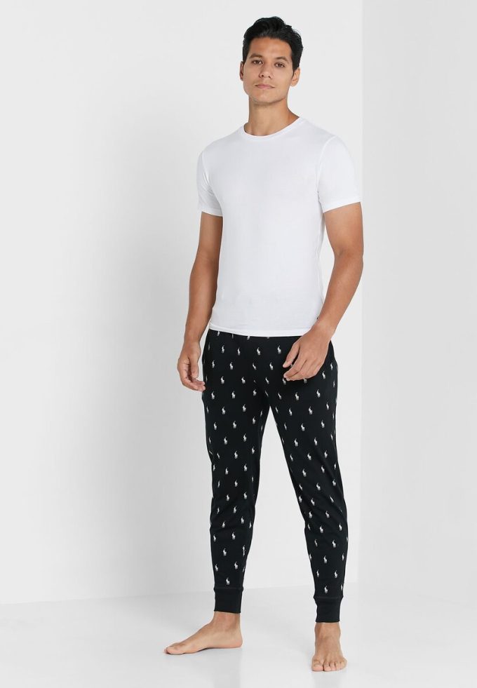 Pack de 2 camisetas básicas de cuello redondo Ralph Lauren blancas para hombre Pack de 2 camisetas básicas de cuello redondo Ralph Lauren blancas para hombre