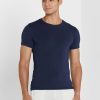 Pack de 2 camisetas básicas de cuello redondo Ralph Lauren para hombre en azul marino