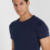 Pack de 2 camisetas básicas de cuello redondo Ralph Lauren para hombre en azul marino