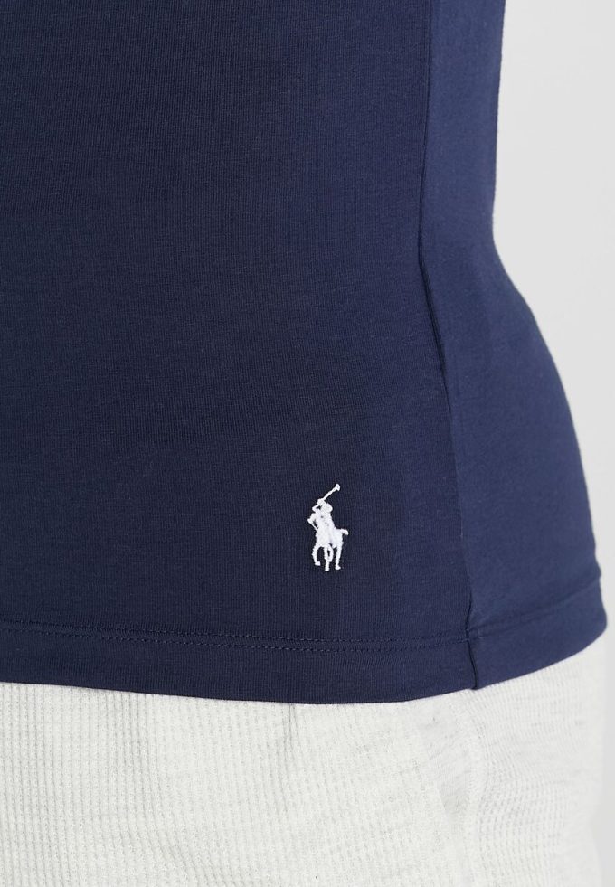 Pack de 2 camisetas básicas de cuello redondo Ralph Lauren para hombre en azul marino